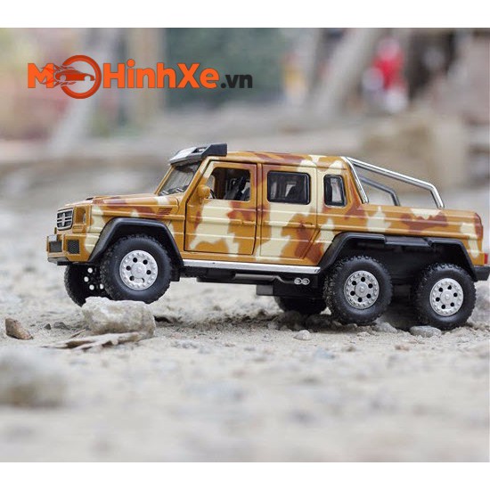 MÔ HÌNH XE MERCEDES-BRABUS G63 AMG 6X6 OFF-ROAD 1:32 DOUBLE HORSES