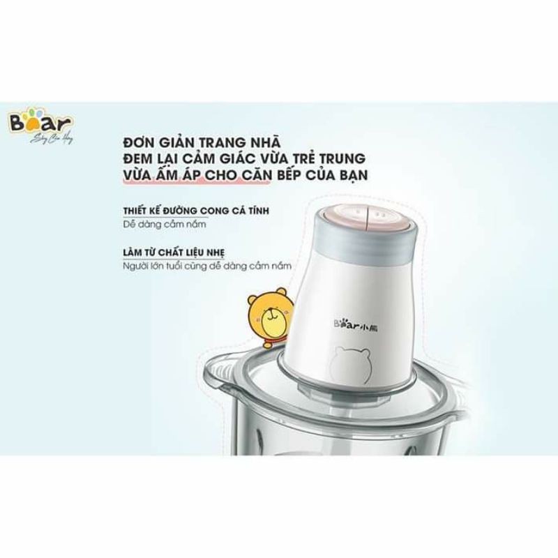 [Mã 254ELSALE giảm 7% đơn 300K] [ LOẠI 2L BẢO HÀNH 12 THÁNG] Máy xay thịt , xay thực phẩm, xay rau củ quả Bear