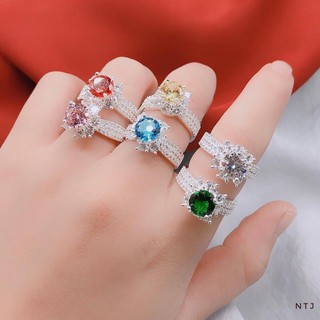 Nhẫn bạc nữ mặt đá đủ màu, đủ size
