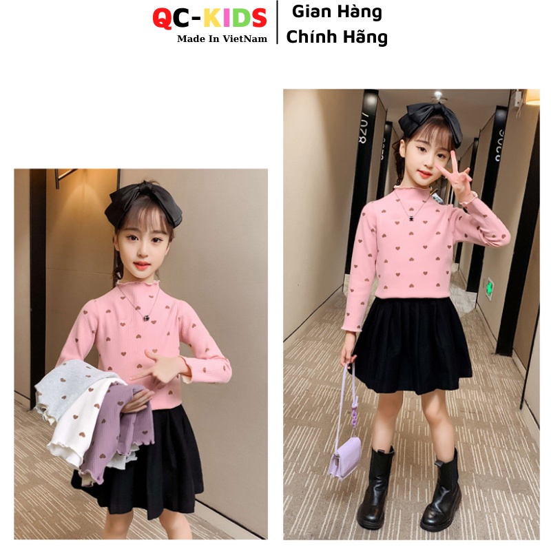 Áo len bé gái hàn quốc xuất dư 1 tuổi đến 5 tuổi QC-KIDS AL01