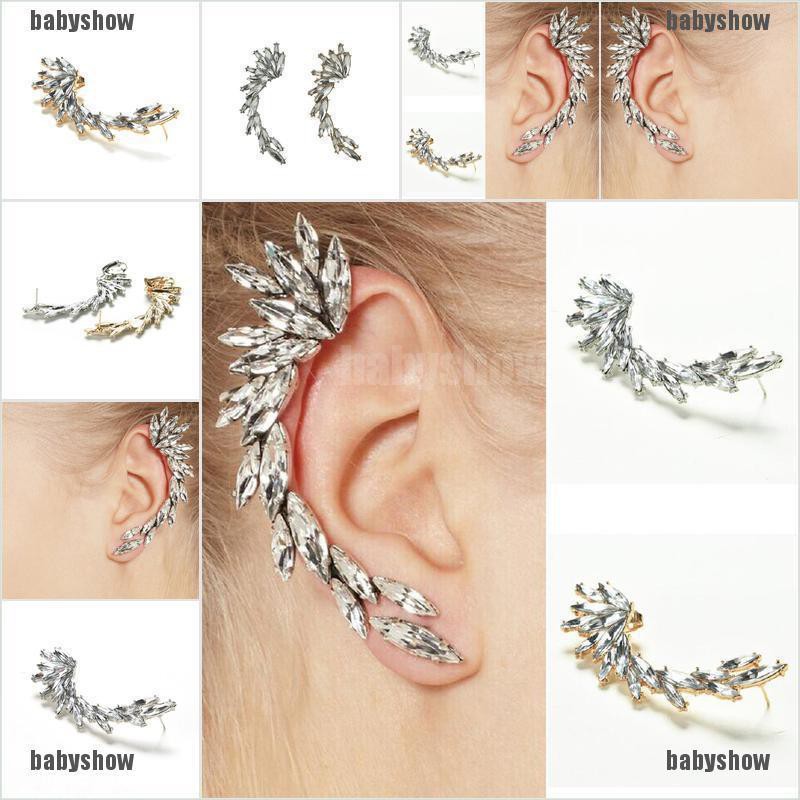 1x Khuyên Kẹp Vành Tai Đính Đá Thời Trang