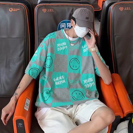 Áo Thun Tay Ngắn Dáng Rộng In Chữ Phong Cách Hàn Quốc Thời Trang Mùa Hè Cho Nam Và Nữ size M-5XL