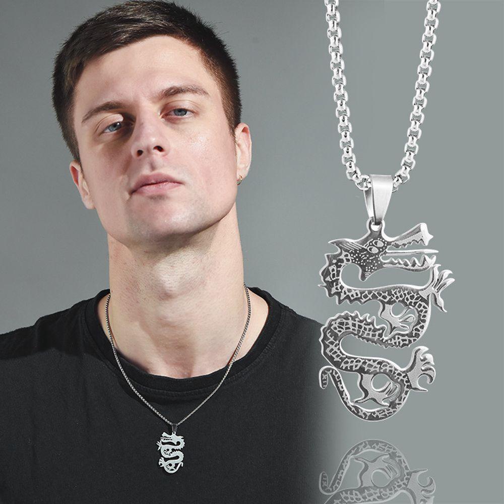 Vòng Cổ Choker Hình Rồng Phong Cách Punk Hiphop Sáng Tạo Dành Cho Nam