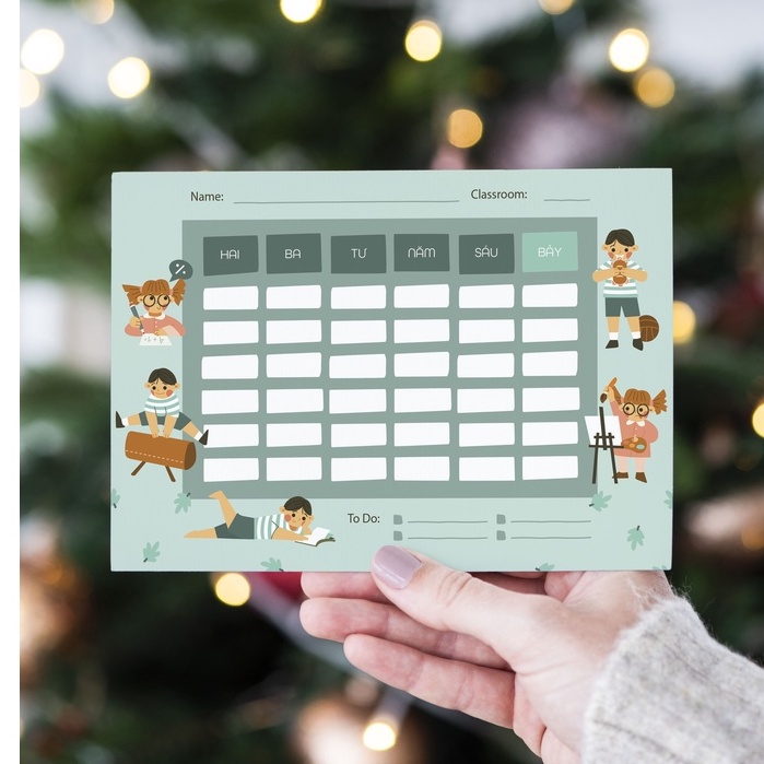 23 mẫu Thời khóa biểu xinh