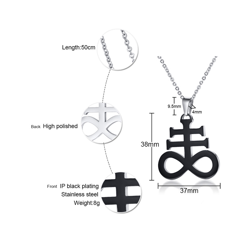 Vnox Dây Chuyền Mặt Thánh Giá Bằng Thép Không Gỉ Màu Đen / Vàng / Bạc