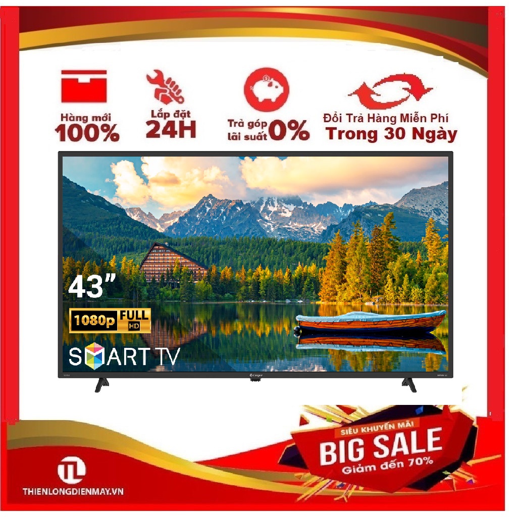 43FX5200 - MIỄN PHÍ CÔNG LẮP ĐẶT - Smart Tivi Casper 43 inch 43FX5200,Hệ điều hành Linux,Độ phân giải Full HD