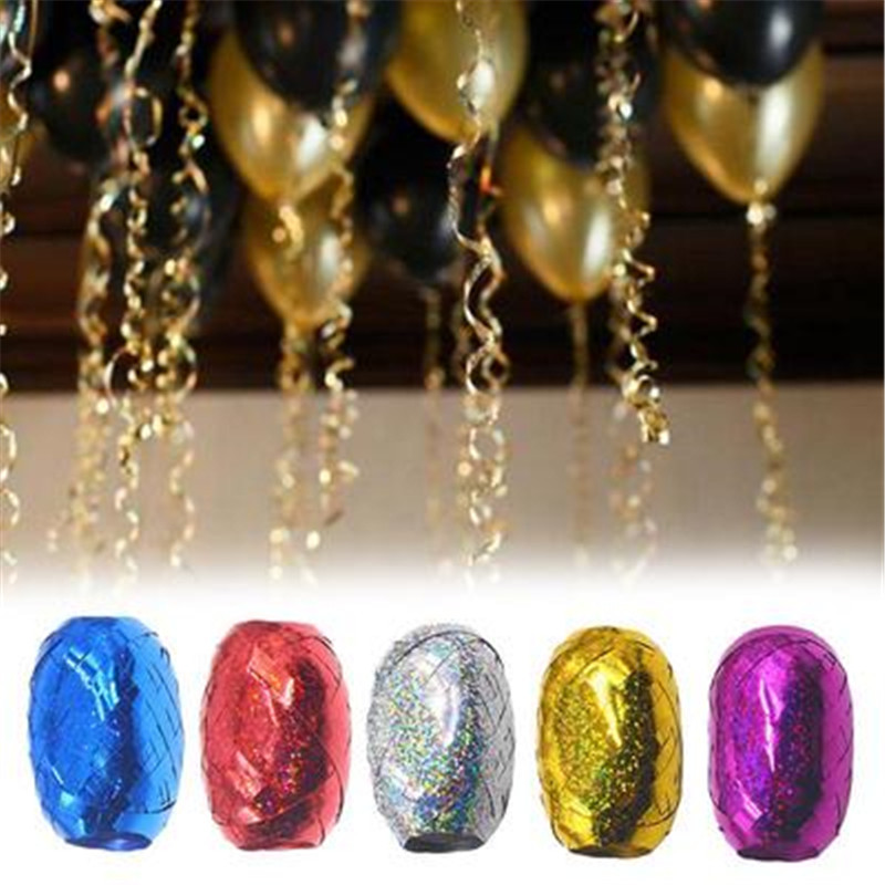 Cuộn dây ruy băng kim tuyến trang trí bong bóng dài 10m x 5mm