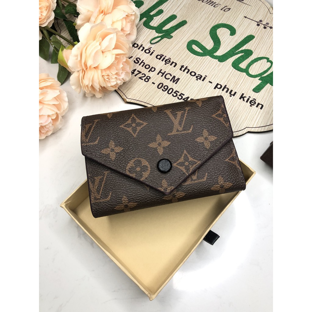 VÍ BÓP NGẮN MINI CÚC MÀU GẤP 3 LV119 FULLBOX HÀNG SẴN SHIP GRAB