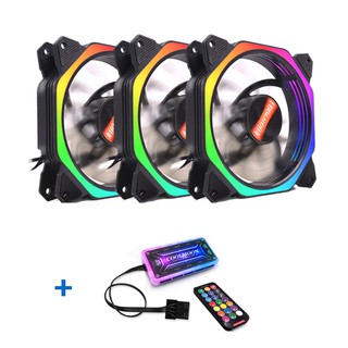 BỘ 3 FAN CASE COOLMOON LED RGB SYMPHONY V8 - KÈM HUB VÀ REMOTE