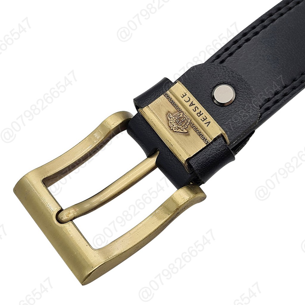 Dây lưng nam cao cấp giả da DHM-083 | Đầu khoá kim đồng kiểu vuông | Bảo hành 12 tháng