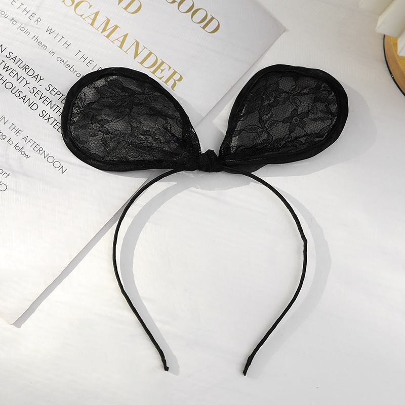 Băng Đô Tai Thỏ Phối Ren Phong Cách Lolita Nhật Bản Dễ Thương