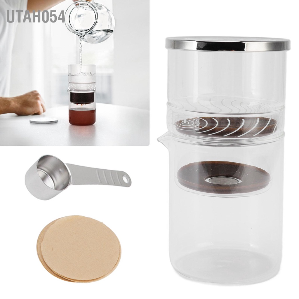 Utah054 Máy pha trà cà phê Nhỏ giọt 300ml Điều khiển tốc độ nhỏ chịu nhiệt đá cho Quán tại nhà