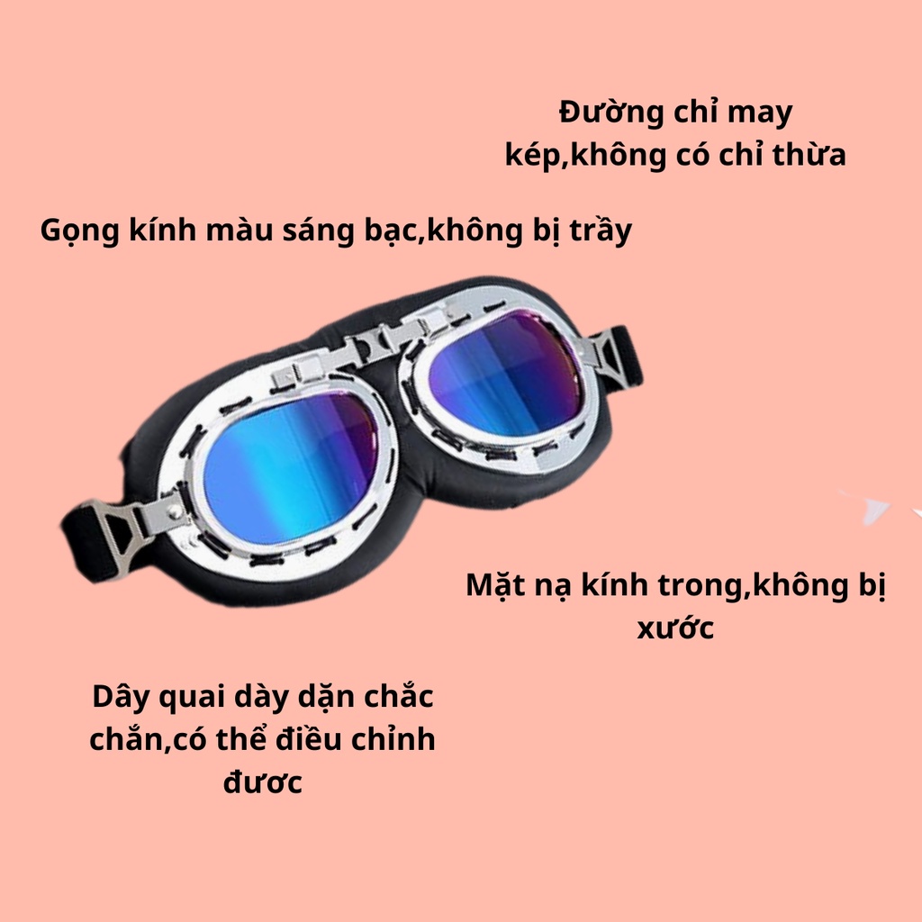 Kính Phi Công Gắn Nón Bảo Hiểm 1/2 và 3/4 Thời Trang