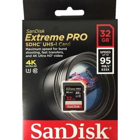 Thẻ Nhớ Sandisk Sd 32gb 95mbs - Sdcard Extreme Pro 32gb