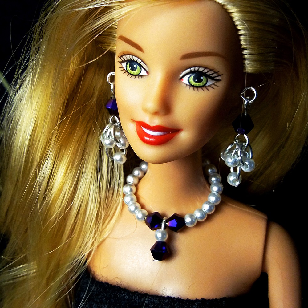 Trang Sức Búp Bê Barbie - Vòng cổ, Hoa Tai, Vòng tay Búp bê Handmade Nguyên liệu Cao Cấp #17