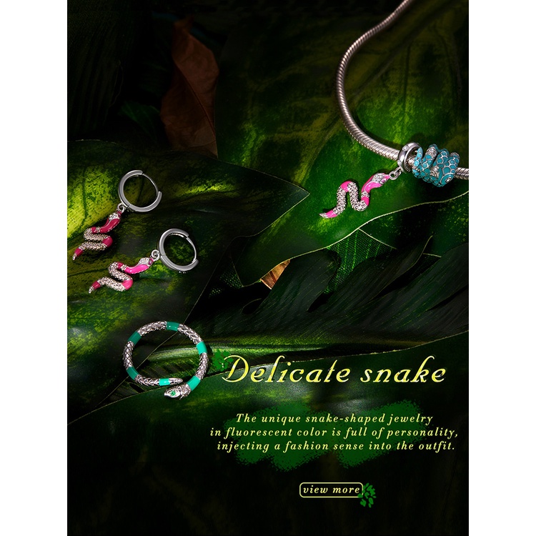 Bamoer Nhẫn Bạc 925 Họa Tiết Da Rắn Thời Trang BSC577