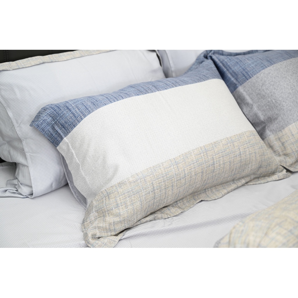 Bộ 5 món drap, áo gối NIN Tencel 800 - Brooklyn sọc cá tính