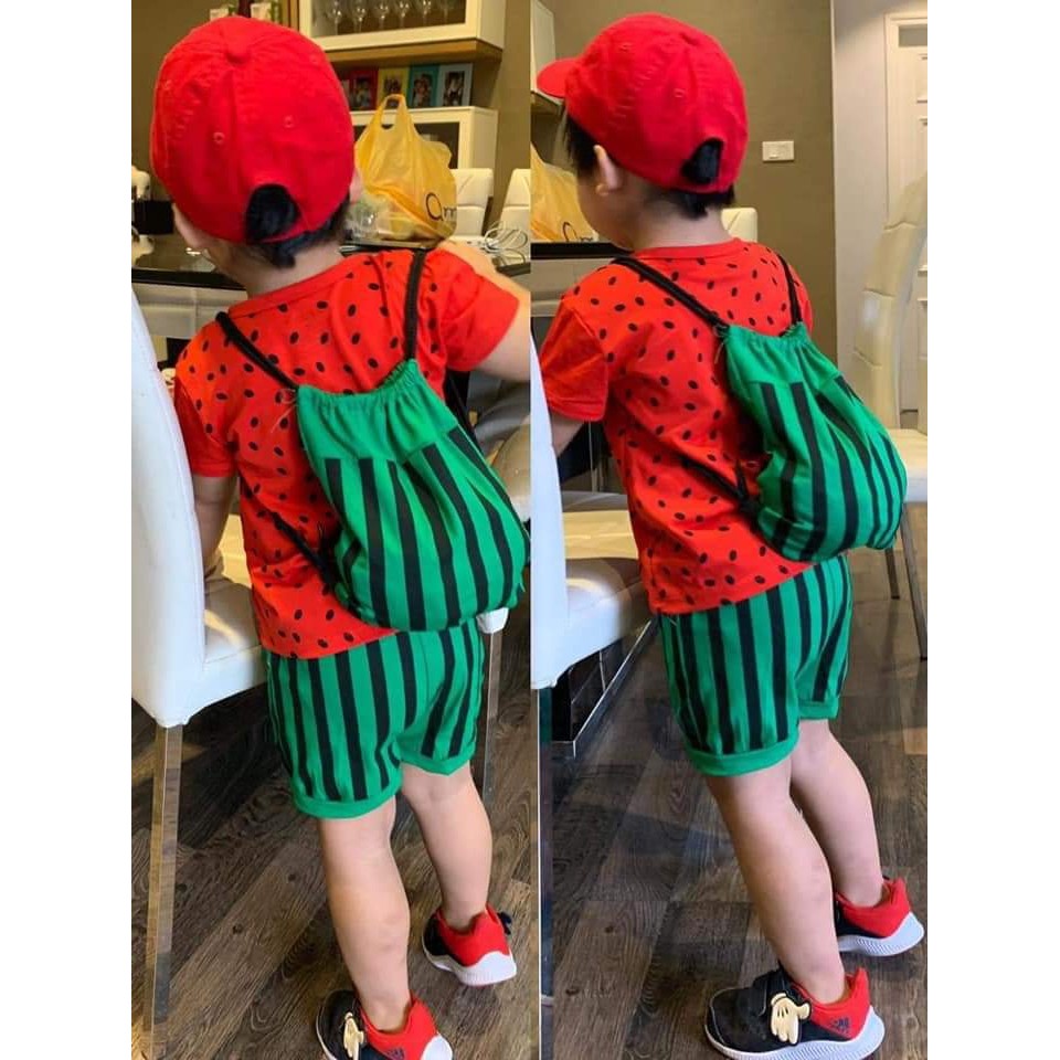 Bộ cộc tay kèm ba lô cho bé