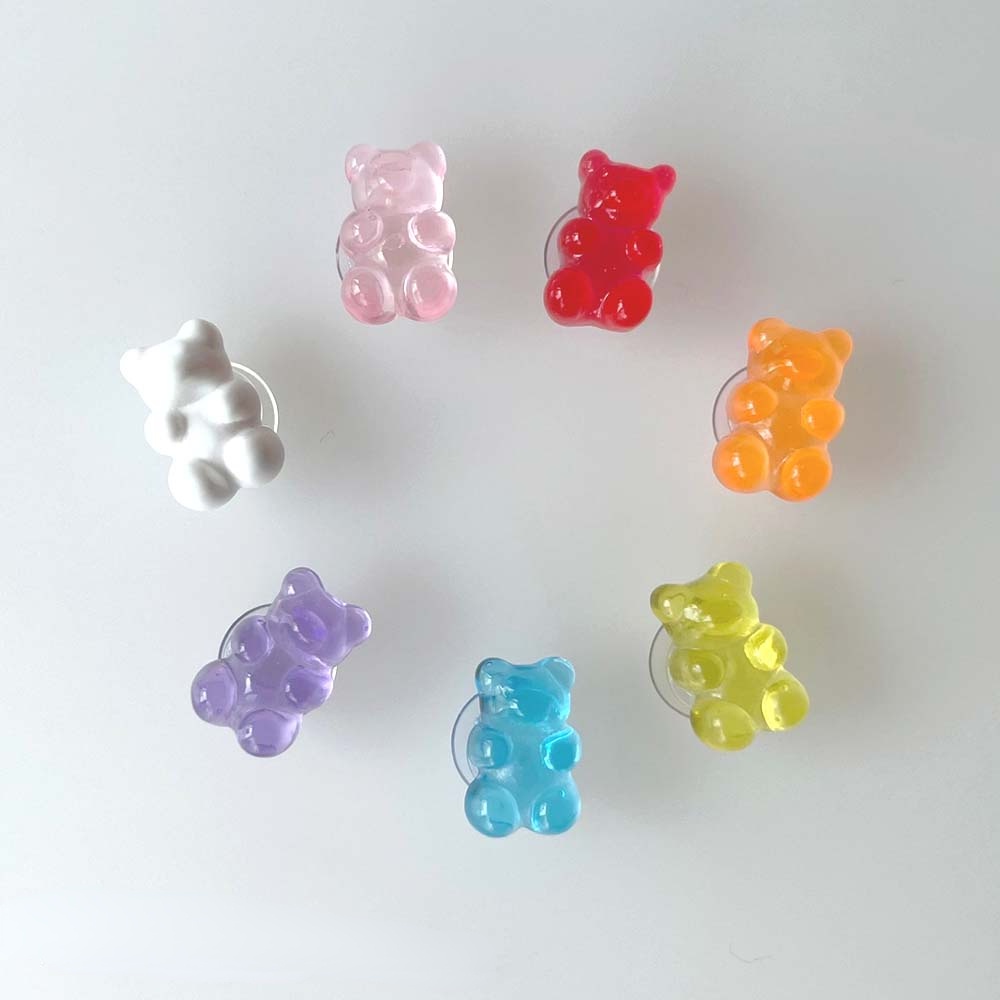 [Deco] Giày Crocs Trang Trí Hình Gấu Jelly 7 Màu Tùy Chọn Diy