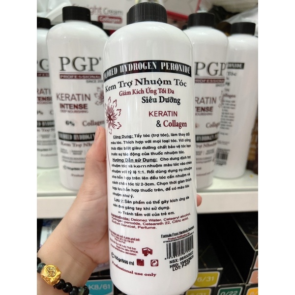 Oxy Nhuộm Tóc Chống Rát Siêu Mềm Mượt PGP 1000ml