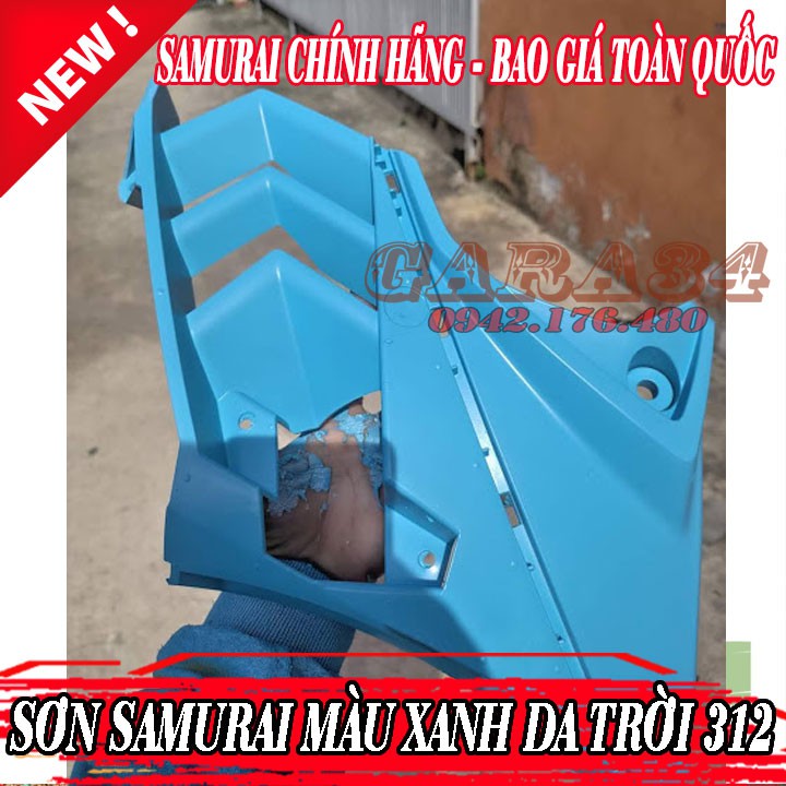 [4 chai sơn] COMBO MÀU XANH DA TRỜI SƠN SAMURAI 312