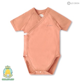 Bodysuit Cúc Bấm Tay ngắn Lecoon màu Hồng Phấn