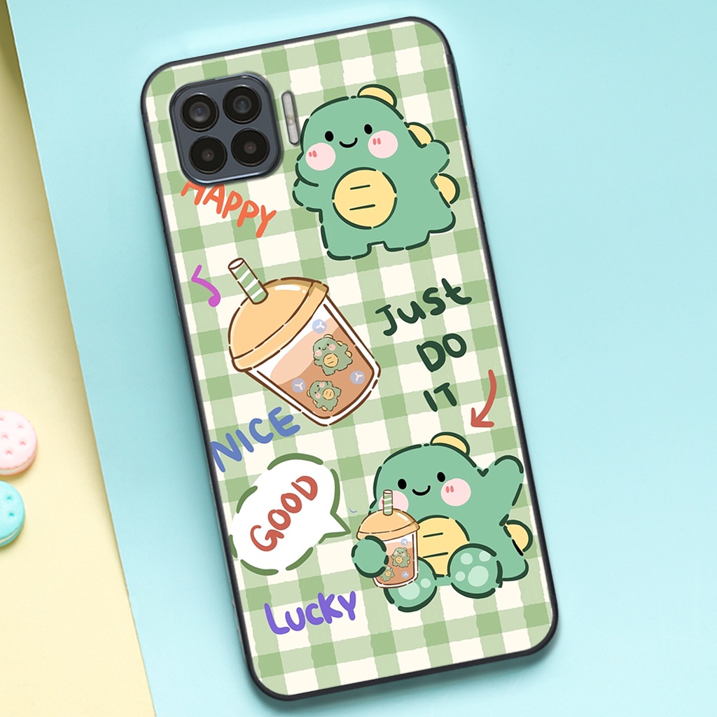 Ốp lưng Oppo A73 - A93 in hình khủng long cute