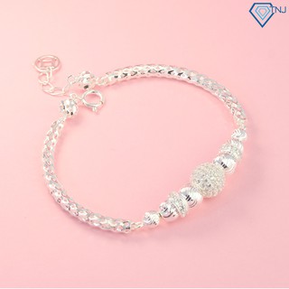 Lắc tay nữ bạc hình trái châu cao cấp LTN0202 Trang Sức TNJ