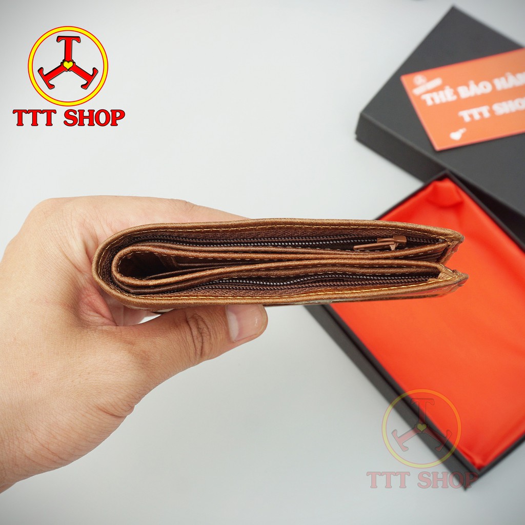 Bóp Nam Cao Cấp Da Bò Siêu Chất - TTT SHOP (Bảo Hành 12 Tháng)