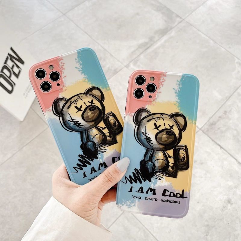 Ốp điện thoại silicon mềm IPAD hình gấu cầu vồng cho IPhone 11 pro Maxx XS XR X MAX SE2020 7 8 Plus | BigBuy360 - bigbuy360.vn