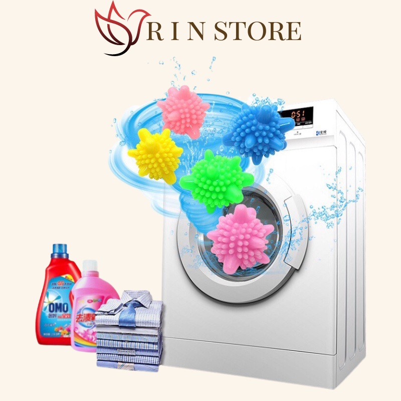 Bóng giặt quần áo - Bóng giặt cao su tạo lực ma sát cực tốt khi máy giặt chuyển động, không làm phai màu quần áo