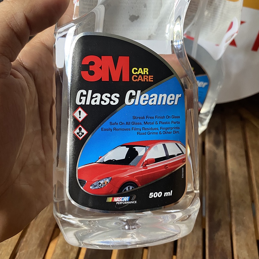Chai xịt nước rửa kính ô tô: dung dịch vệ sinh kính xe hơi, kính dân dụng 3M 500ml có thể tẩy ố kính, ố mưa nhẹ