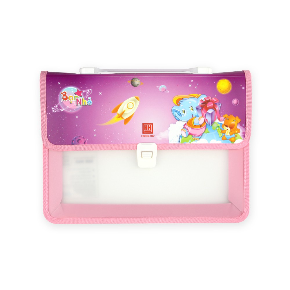 Cặp học thêm Hồng Hà Bạn nhỏ 3860, cặp in 2D chất liệu bền đẹp, thiết kế dễ thương cho bé - Soleil Home