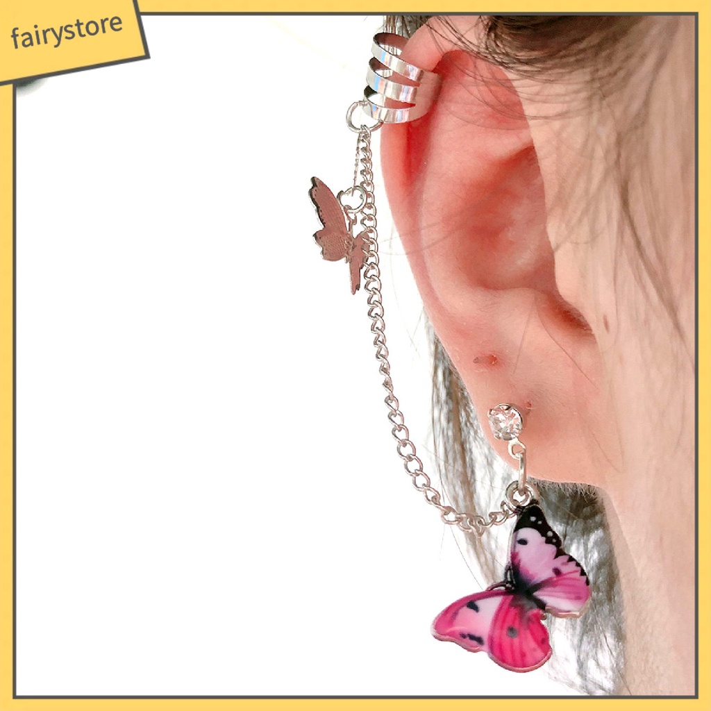 1 Khuyên Vành Tai Hình Bướm Cá Tính Cho Nữ