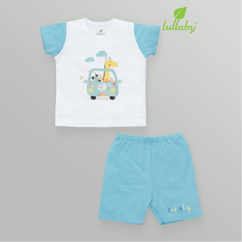 Bộ quần áo xuân hè cộc tay cài vai cho bé trai mới nhất của Lullaby nhật hoa [ NH639P - Sz 6m-4y ]