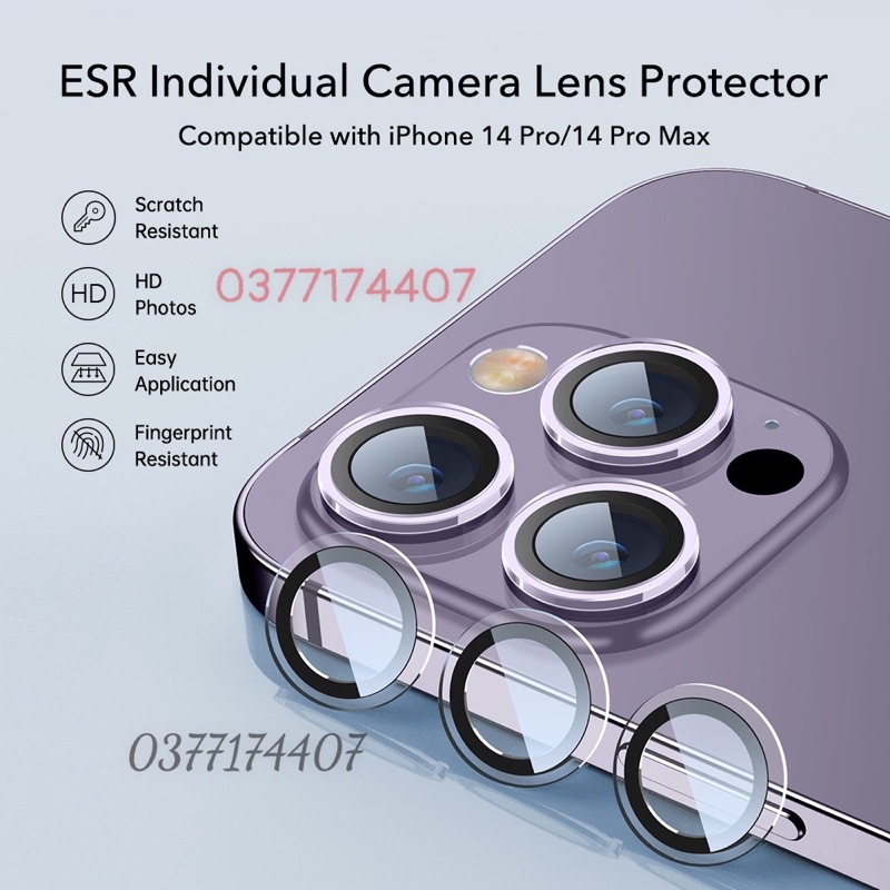 Bộ 3 Mắt dán bảo vệ camera trong suốt iPhone 14 Pro Max, 14 Pro bảo vệ máy siêu tốt