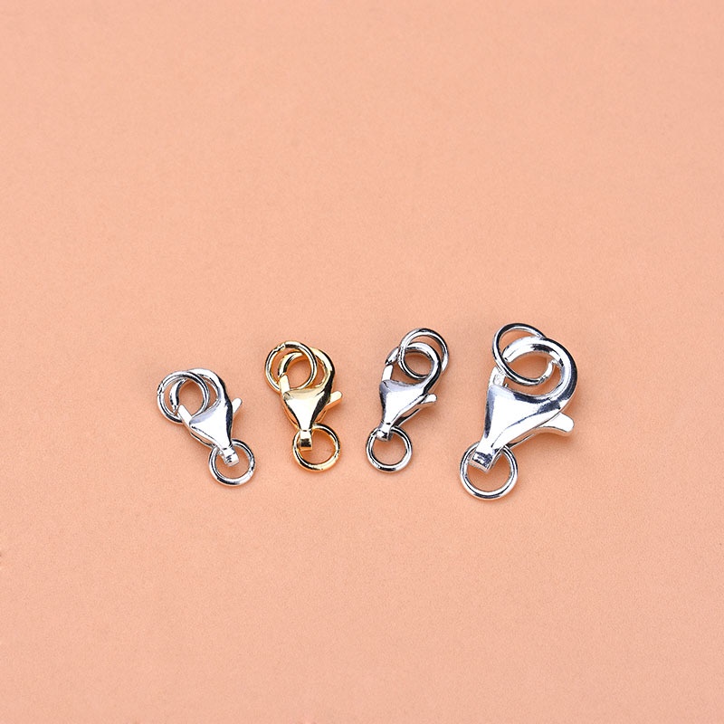 █diy゜ S925 Bạc●Móc Khóa Càng Cua Mạ Bạc S925 Tự Làm Trang Sức Vòng Tay/Dây Chuyền