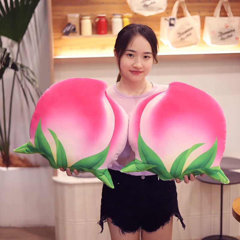 Gối Nhồi Bông Hình Trái Đào Ngộ Nghĩnh Đáng Yêu