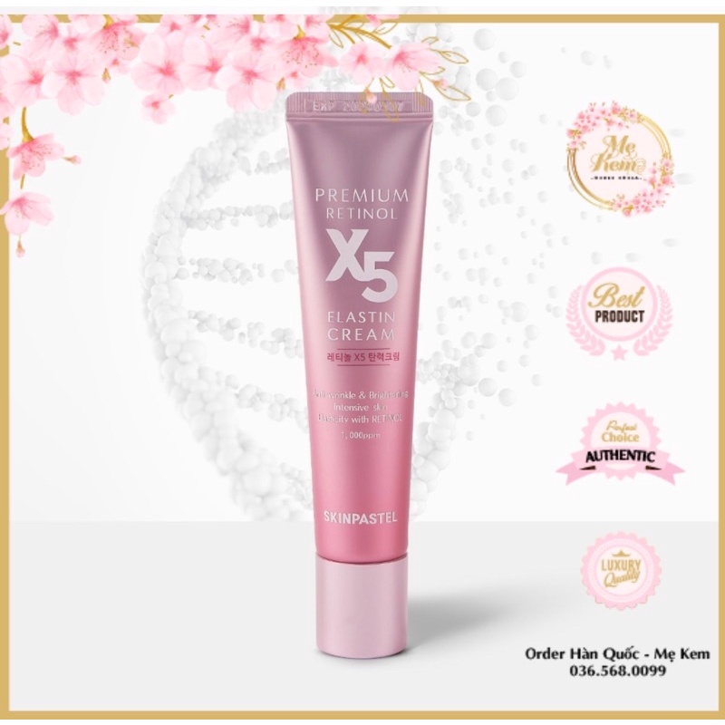 Kem dưỡng Retinol X5 Elastin Cream Skinpastel 30ml