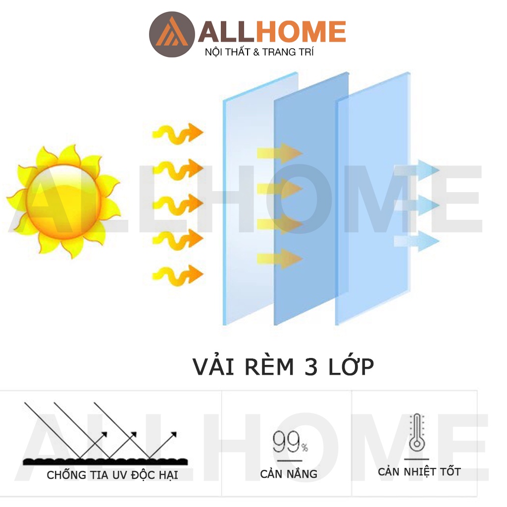 Rèm Cuốn Trơn Chống Nắng ALLHOME Che Nắng Cửa Sổ Văn Phòng Kéo Dễ Dàng Giá Rẻ Đẹp Cản Sáng Tốt 100% Làm Mọi Kích Thước