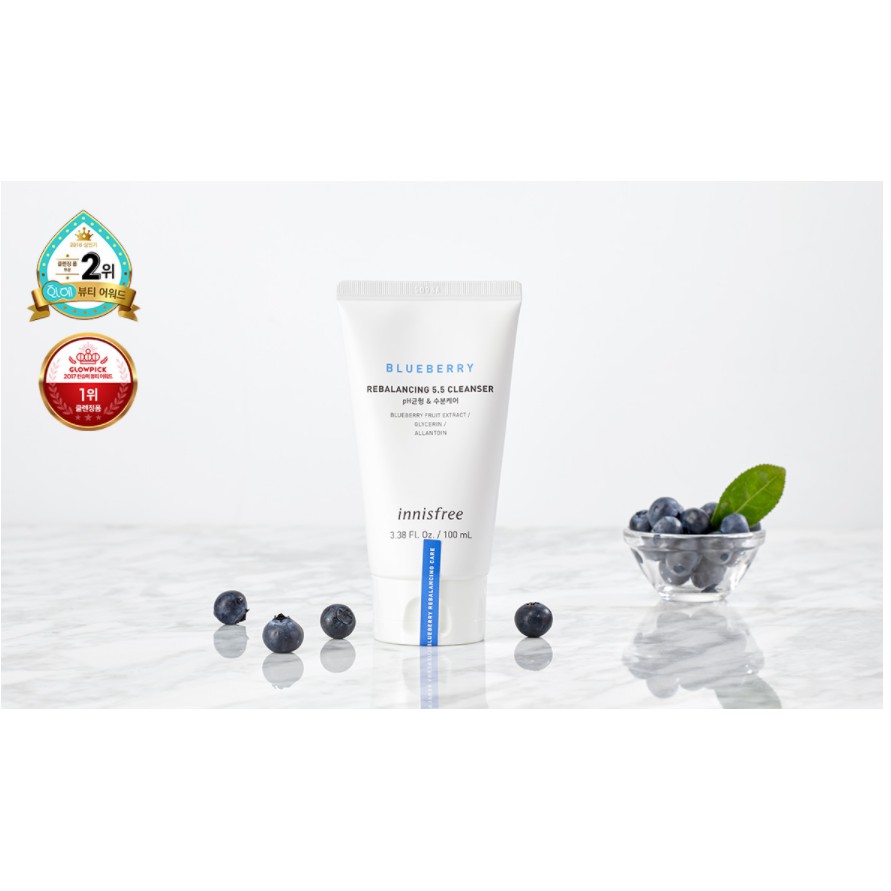 Sữa rửa mặt từ Việt Quất Innisfree Blueberry Rebalancing 5.5 Cleanser 100ml | BigBuy360 - bigbuy360.vn