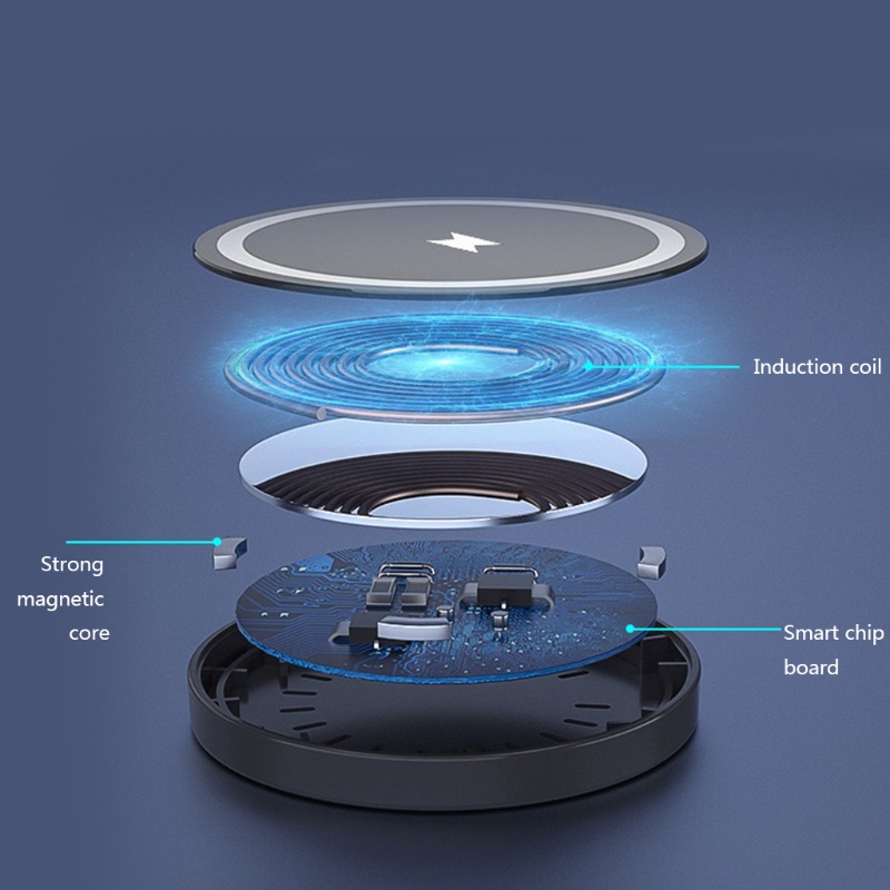 Đế Sạc Nhanh Không Dây 15 Màu Trắng / Đen Cho Điện Thoại Di Động / Đồng Hồ Etc. Bộ Chuyển Đổi Nguồn Điện