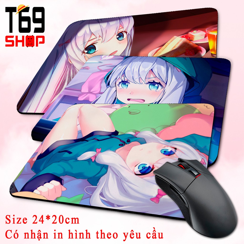 [Có nhiều mẫu] Lót chuột anime Eromanga Sensei - Size 24x20cm