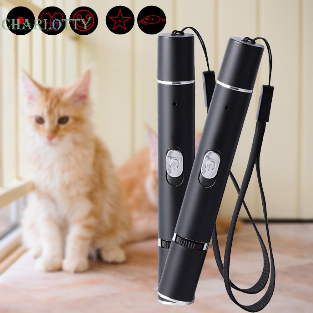 Beautiful❤Pet LED Laser Toy USB Tease Cat Pointer Light with Pen Interactive Game