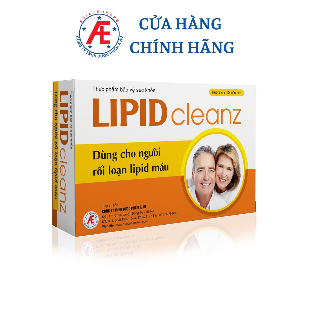 Lipidcleanz - Hỗ trợ giảm mỡ máu mỡ gan từ thảo dược hộp 30 viên DƯỢC PHẨM Á ÂU