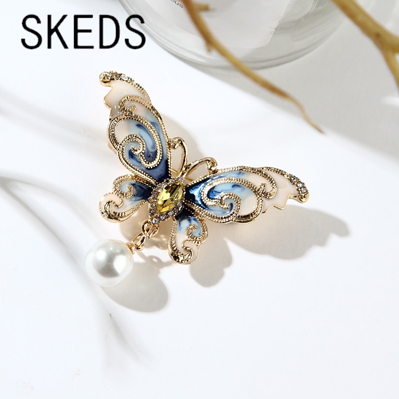 Trâm Cài Áo Hình Bướm Đính Đá Thời Trang Cho Nữ