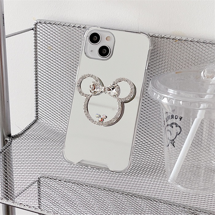 Ốp Điện Thoại Mềm Mặt Gương In Hình Mickey Cho Iphone 13 pro max 12 pro max 11 pro max xs max xr x