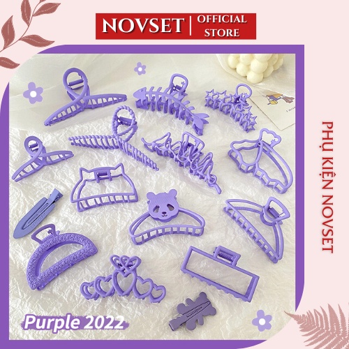 Kẹp Tóc càng cua Hàn Quốc cao cấp màu TíM dễ thương [ MÃ B405 ]