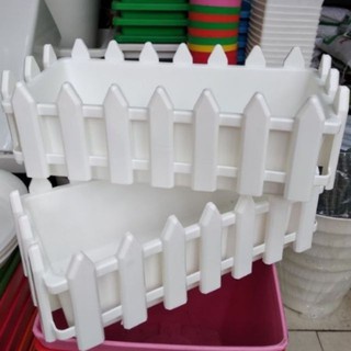 Chậu hàng rào cỡ nhỏ trồng hoa cây cảnh nhiều màu sắc KT 31x15x11cm hàng loại 1