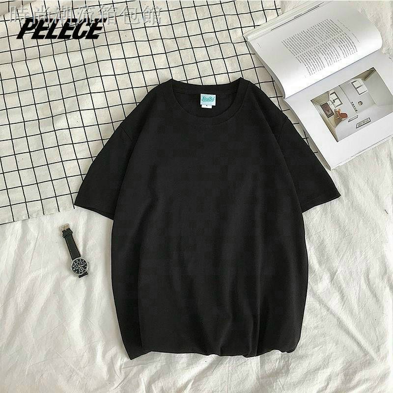 áo thun trơn tay lỡ nhiều màu unisex chất cotton thoáng mát